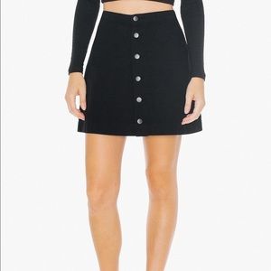 Black Fully button up skirt